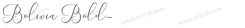 Bolivia Bold字体转换